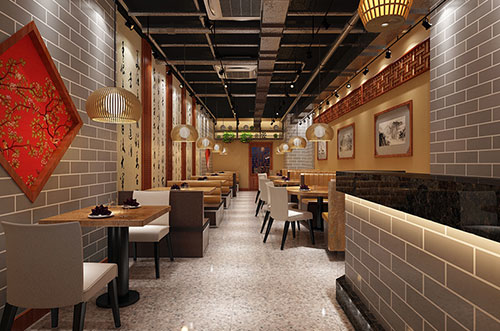 荣昌传统中式餐厅餐馆装修设计效果图