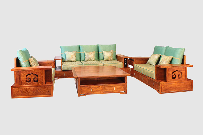 荣昌中式实木沙发简直太美了